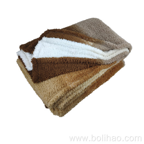 customized design sherpa fleece printed shu velveteen blanket